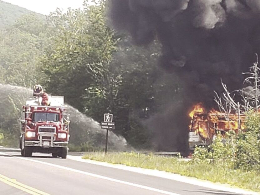Jackson RV fire closes Route 16 on Saturday